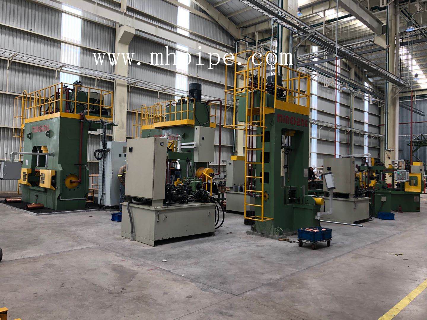 copper elbow machine, copper tee machine and beveling machine finished installation and commissioning in our Mexico customer 